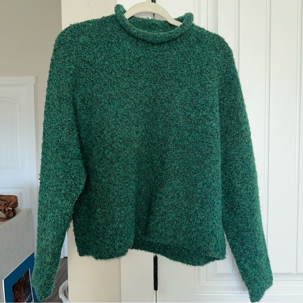Express Green Turtleneck Sweater